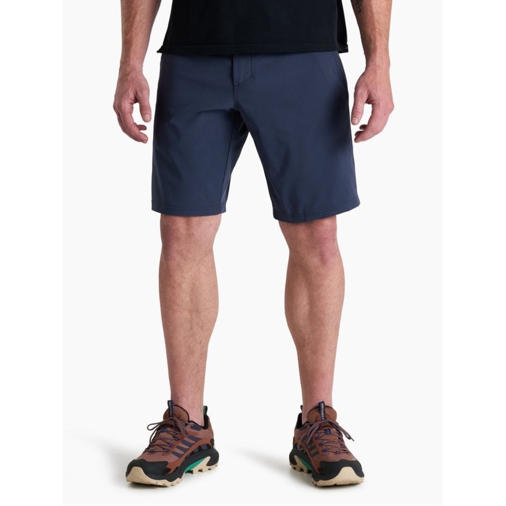 KUHL Upshift Navy Blue Hybrid Performance Shorts Mens 34 x 10 UPF Hiking Trail